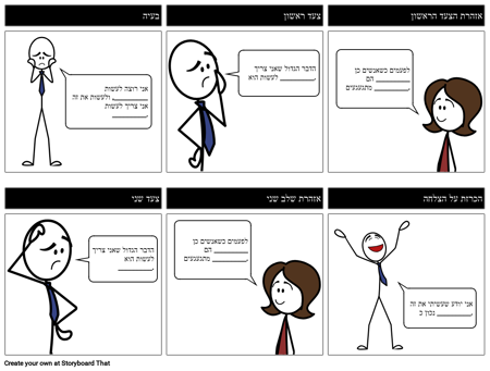 דוגמה לתהליך של Storyboard ארוך