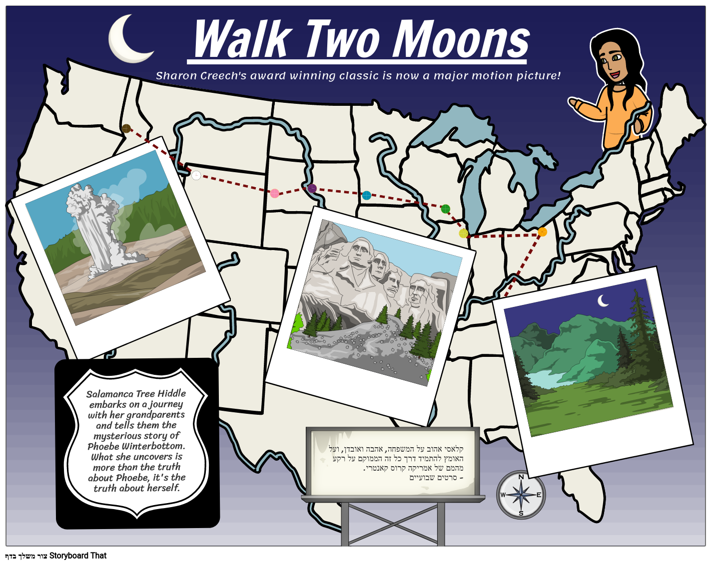 פוסטר סרטים של Walk Two Moons Storyboard por he-examples