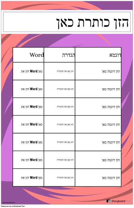 פוסטר להגדרה