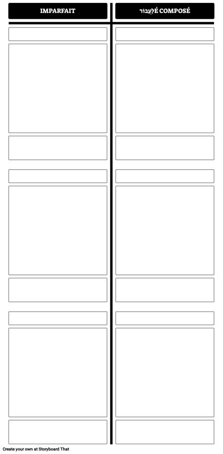 צרפתית Imparfait / Passé Composé תבנית