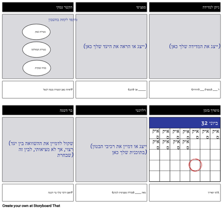 תבנית SMART יעדים