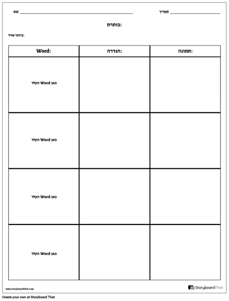 Word, תמונה, הגדרה