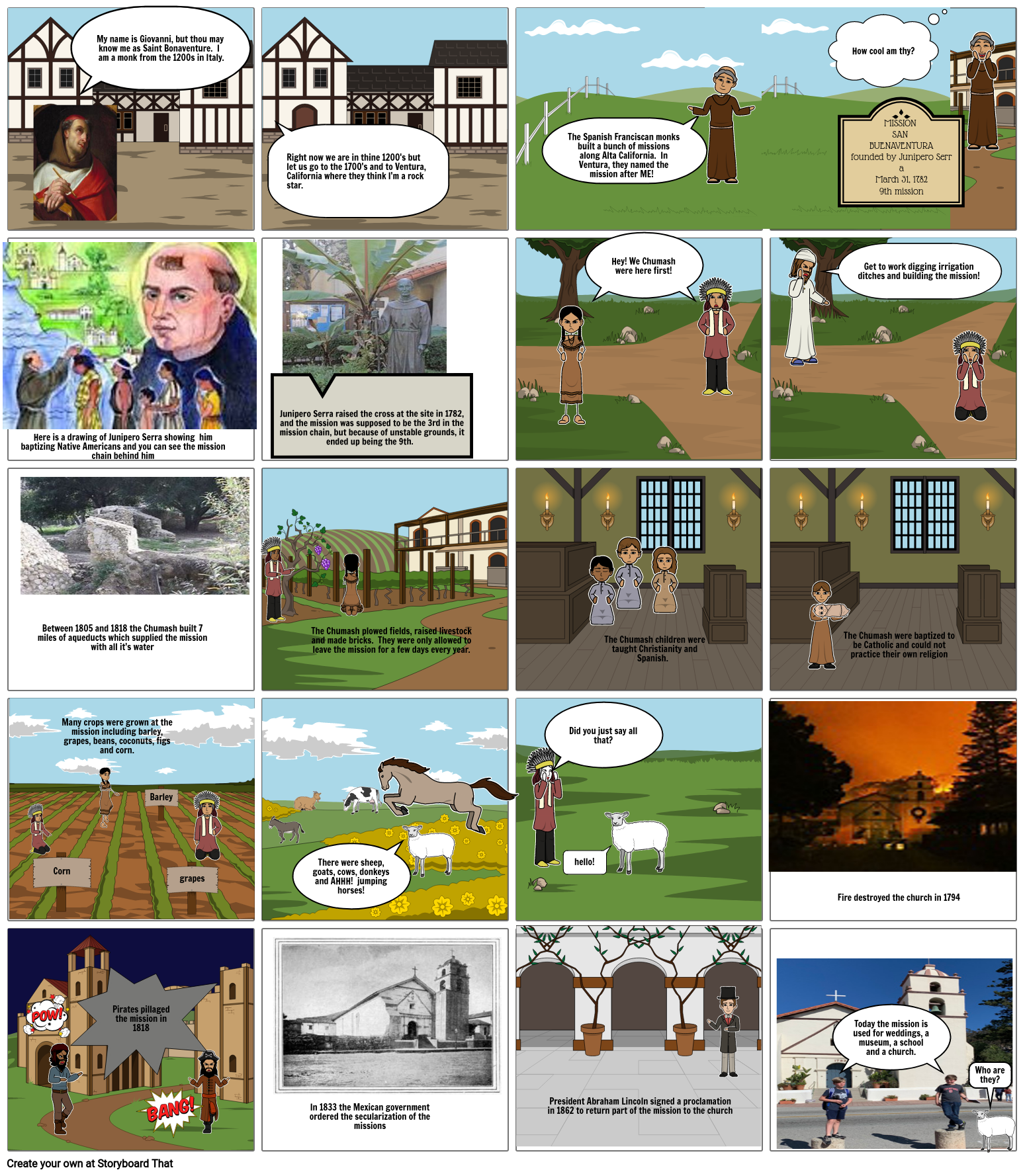 San Buenaventura History Storyboard por henrygardner