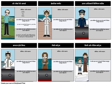 आरएमएस टाइटैनिक के अनसाइक्केबल रेक - कैरेक्टर मैप