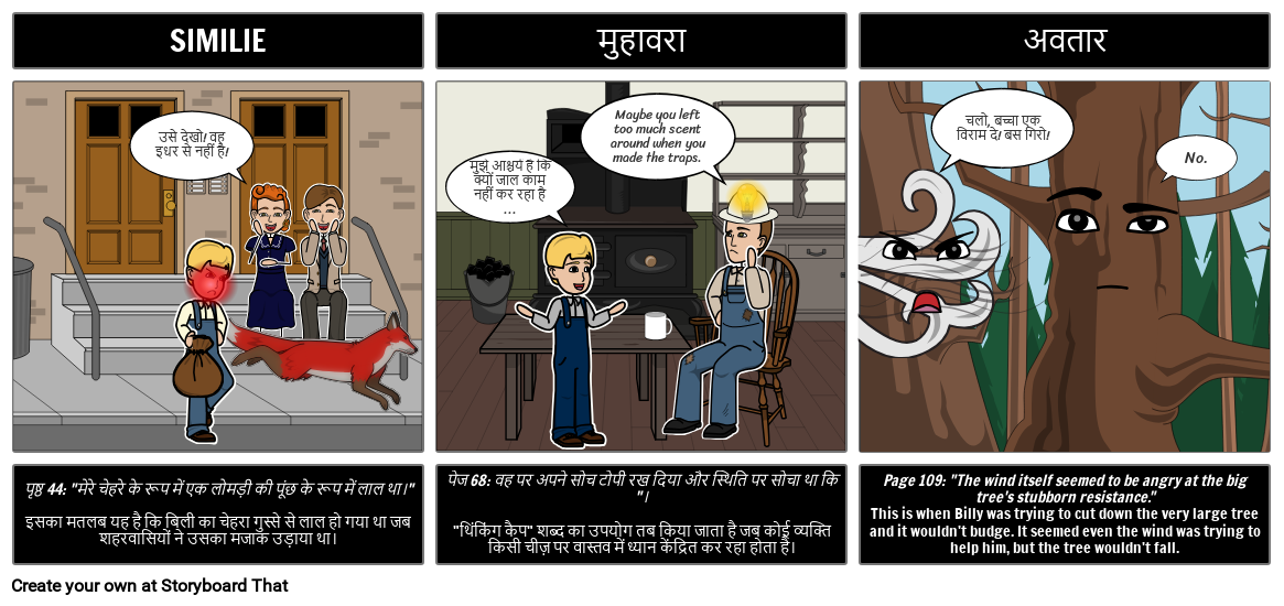 जहां रेड फर्न आलंकारिक भाषा विकसित करता है
