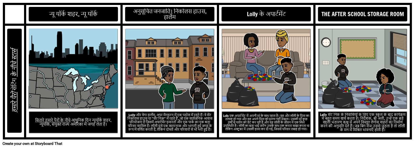 हमारे पैरों के नीचे के सितारे सेटिंग