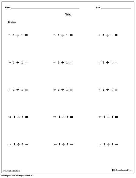 डिवीजन - सिंगल नंबर - संस्करण 1