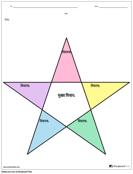 मुख्य विचार और विवरण स्टार रंग