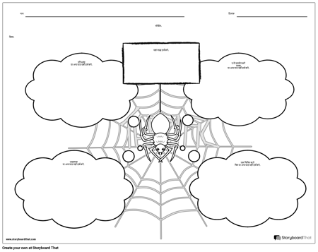 शब्दावली - मजेदार स्पाइडर थीम