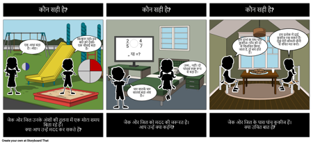 भिन्नों के साथ कहानी क्या है?