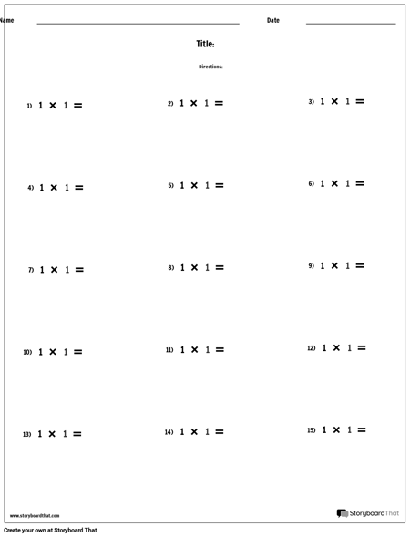 गुणन - एकल संख्या - संस्करण 1