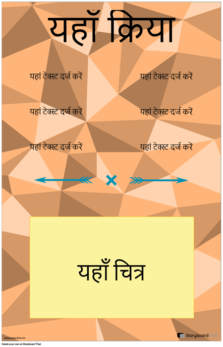 वर्टिकल वर्ब कंजुगेशन पोस्टर