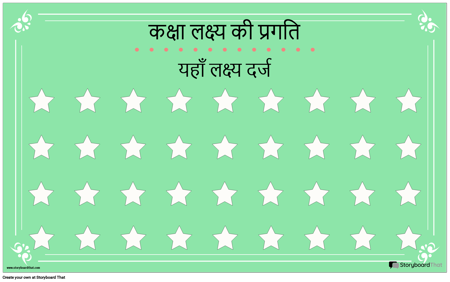 कक्षा लक्ष्य प्रदर्शन पोस्टर