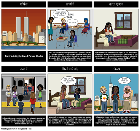 टावर्स फॉलिंग प्लॉट आरेख