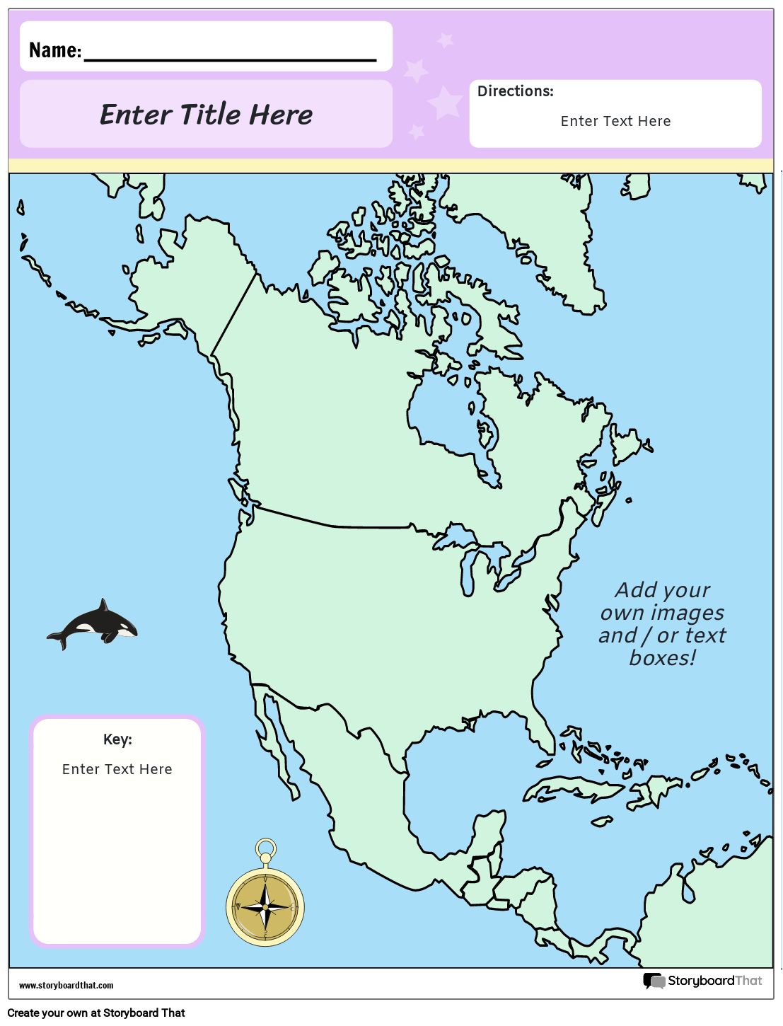 उत्तरी अमेरिका का नक्शा