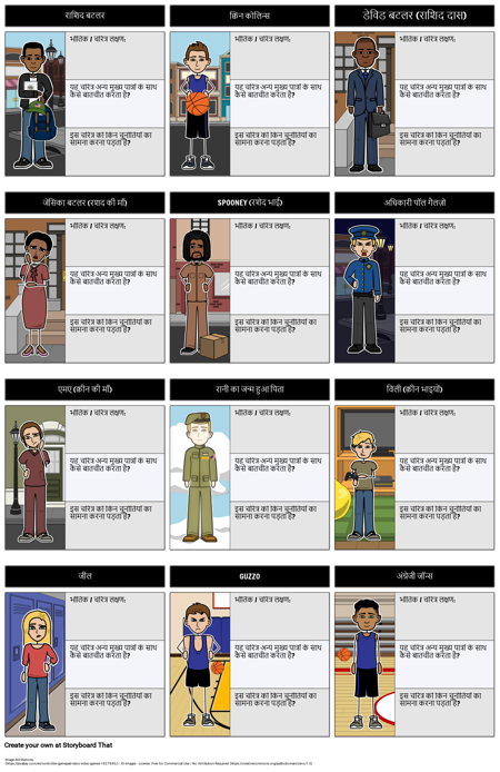 सभी अमेरिकी लड़के वर्ण