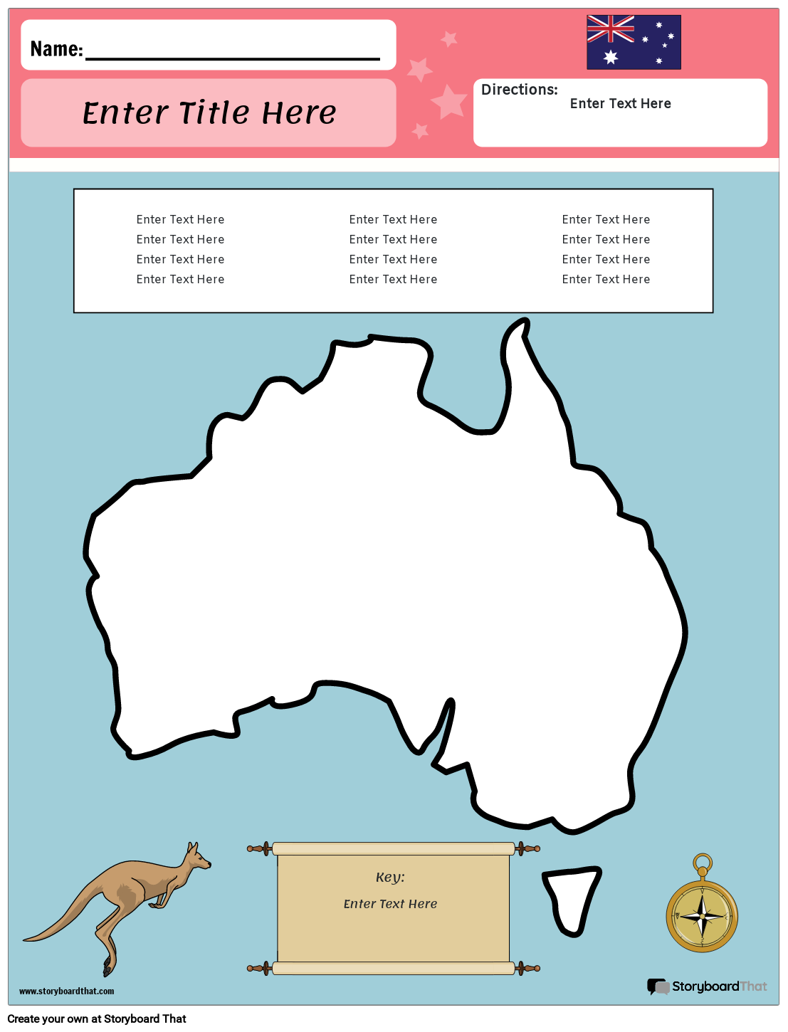 ऑस्ट्रेलिया का नक्शा