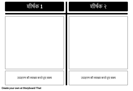 टी-चार्ट विवरण 1 पंक्ति के साथ