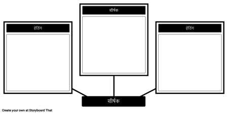 शीर्षक के साथ 3 सेल स्पाइडर मैप