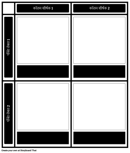 खाली 2x2 चार्ट
