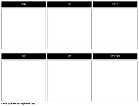 5 डब्ल्यूएस और एच टेम्पलेट