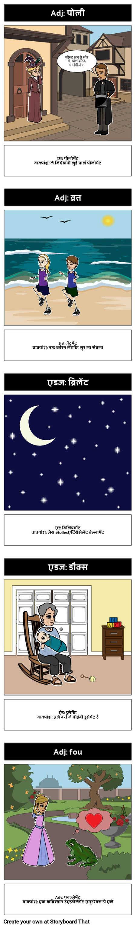 Adverbs में फ्रेंच विशेषण बदलना