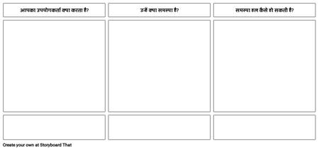 Agile उपयोगकर्ता कहानियां टेम्पलेट
