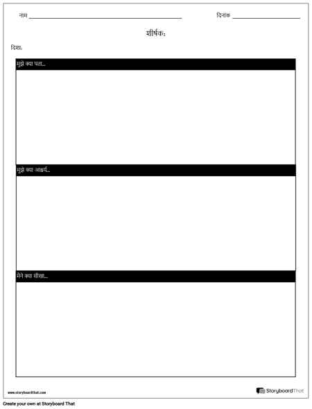 KWL चार्ट - बैंड