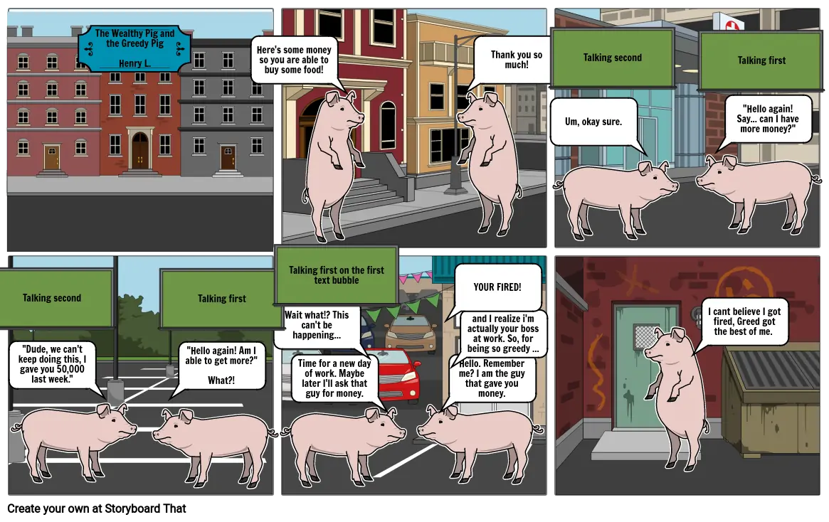 The Rich Pig and the normal pig