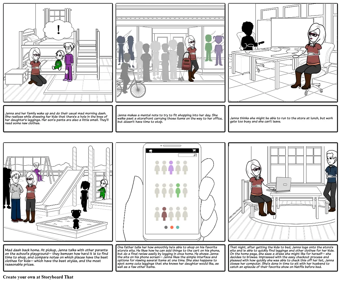 Jenna - Mirror storyboard