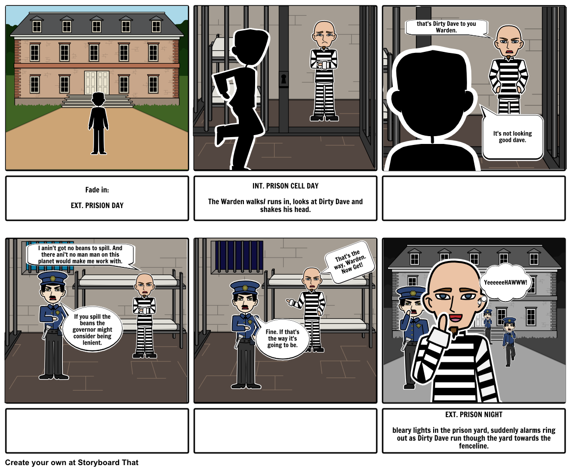 Prison Day Storyboard by hortonjr88