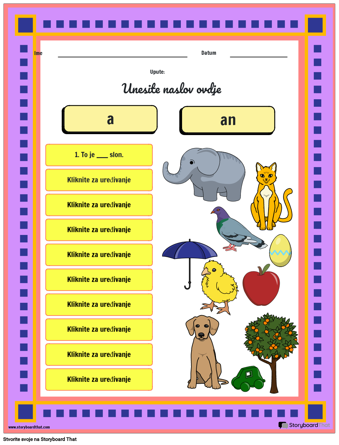 A I An Gramati ki Radni List Sa arenim Rubom a-i-an-gramati-ki-radni-list-sa-arenim-rubom