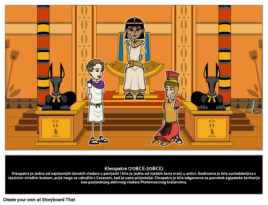 Kleopatra iz Egipta Storyboard por hrexamples