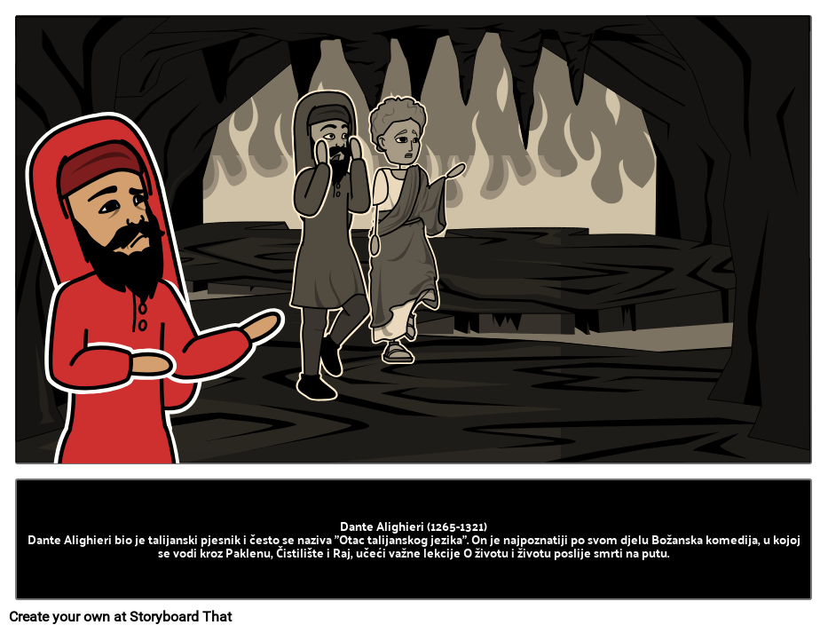 Dante Alighieri Otac Talijanskog Jezika Storyboard