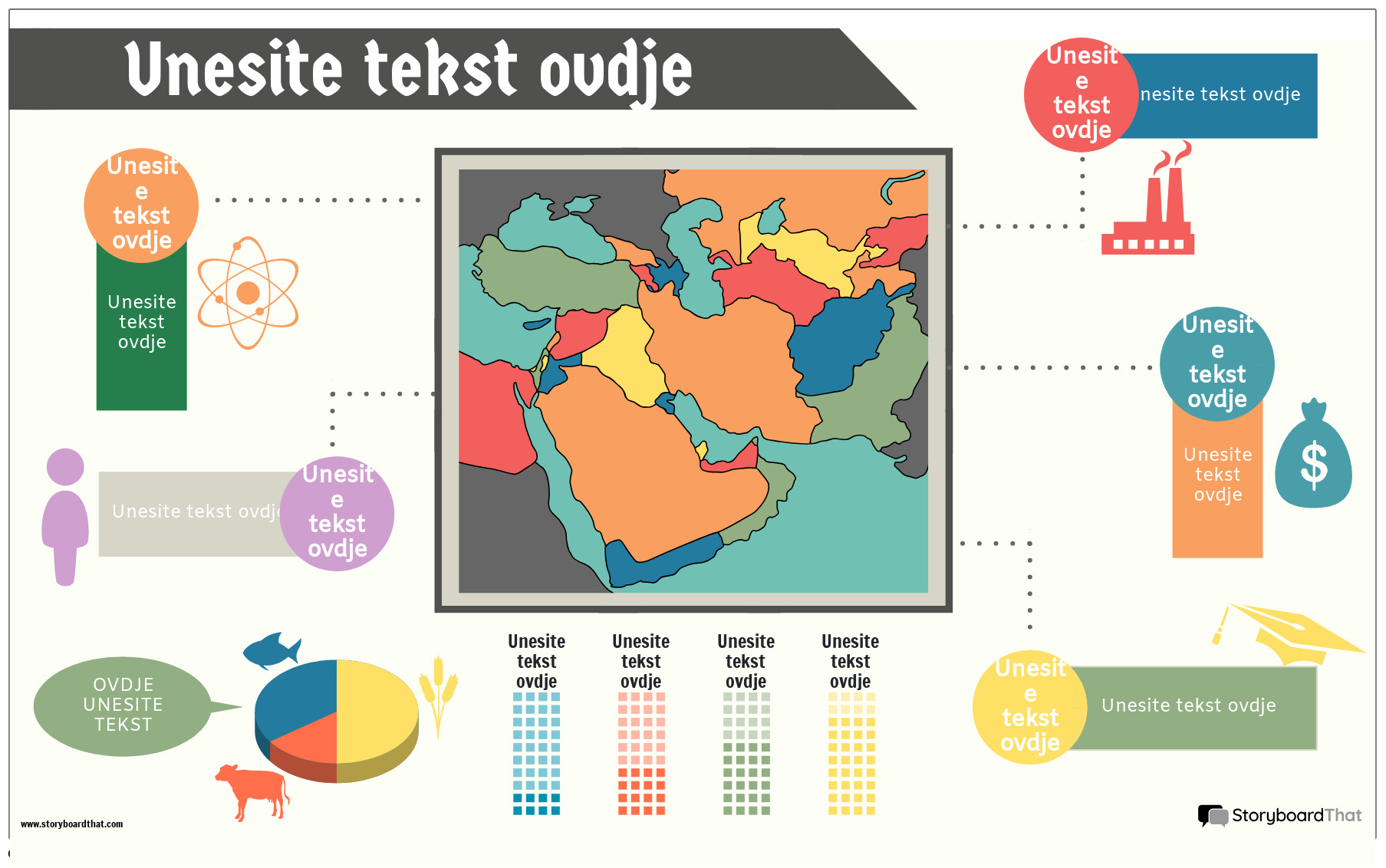 Geografska Infografika Pejzažna Boja 3