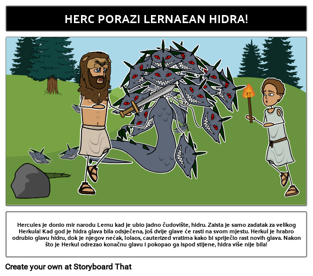 Herakles Lernaean Hydra Storyboard par hr-examples