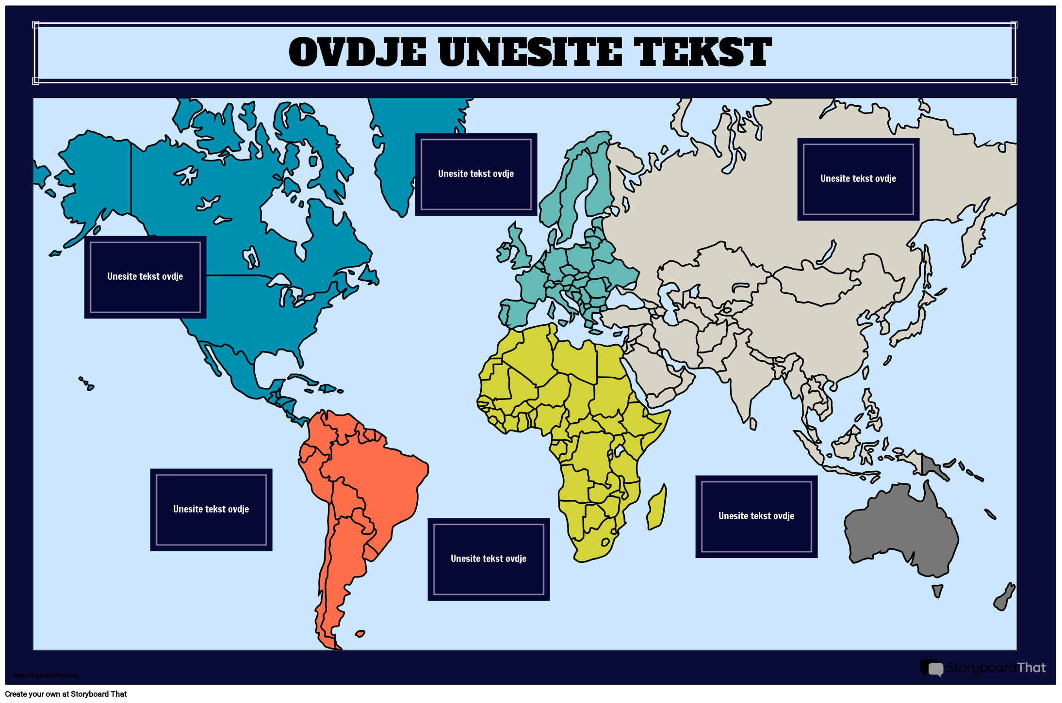 Infografika Karte Svijeta