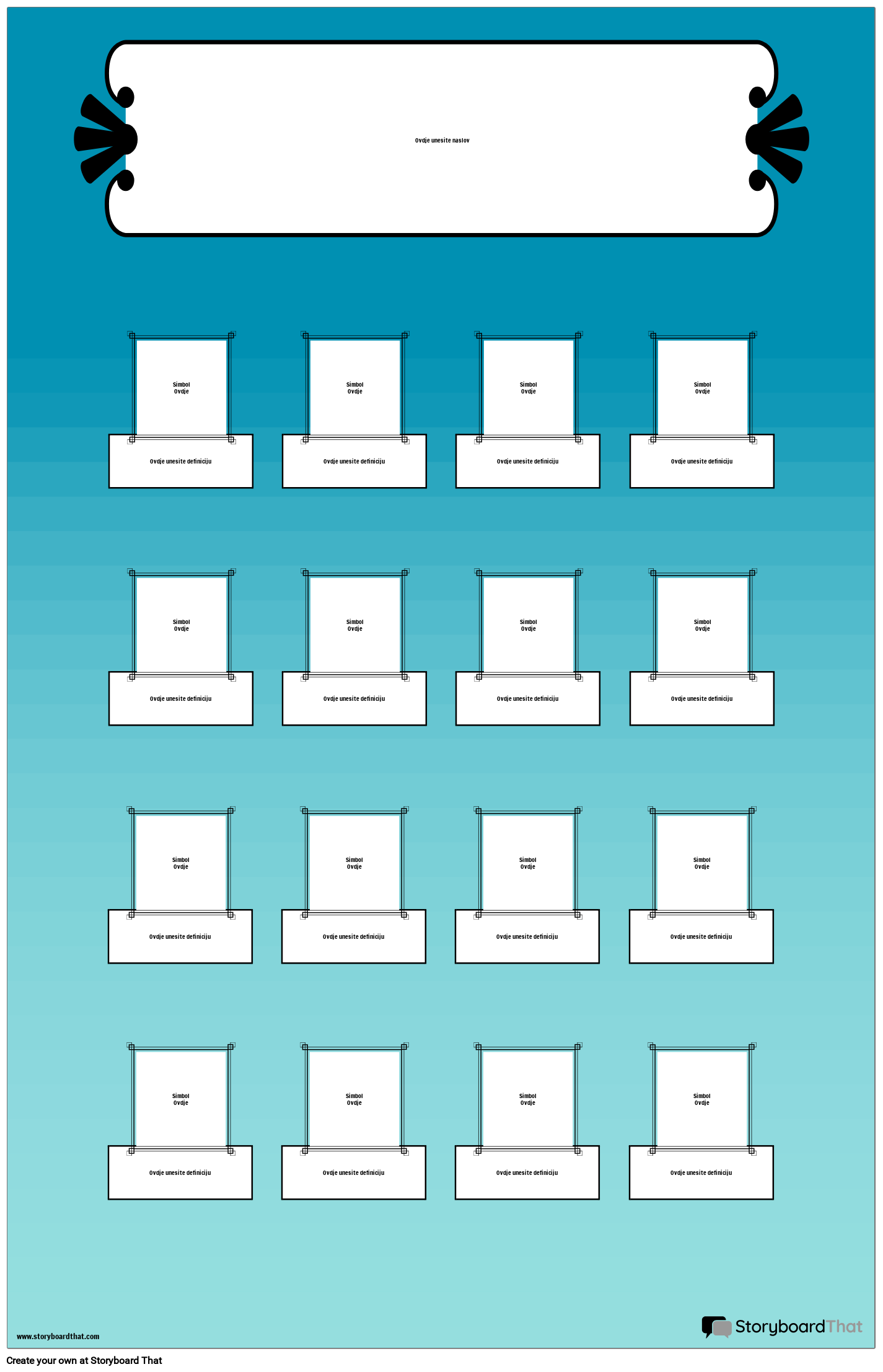 Matematički Simbol Definicije Plakat Storyboard