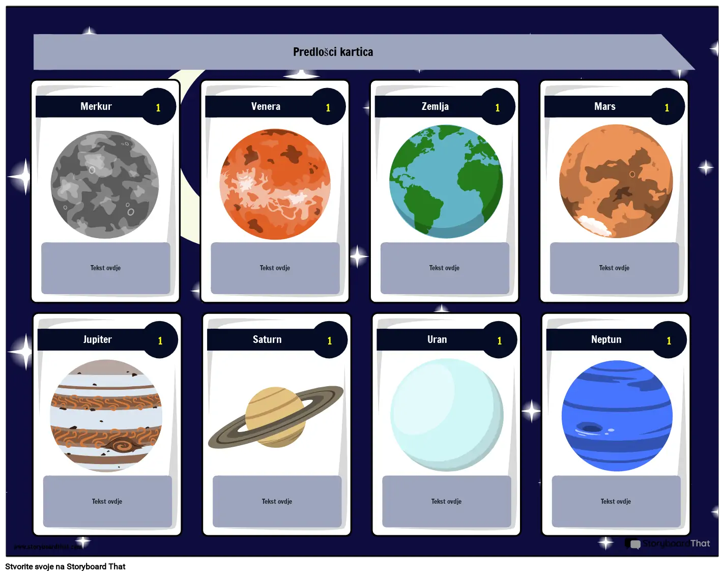 Predložak Kartaške Igre Planet