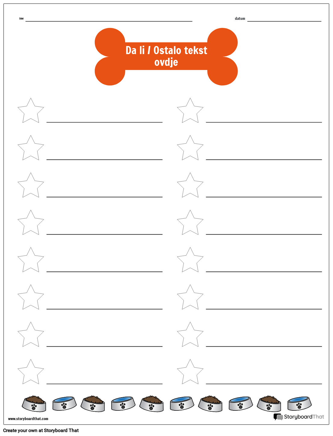 Predložak Kontrolne Liste 5 Storyboard par hr-examples