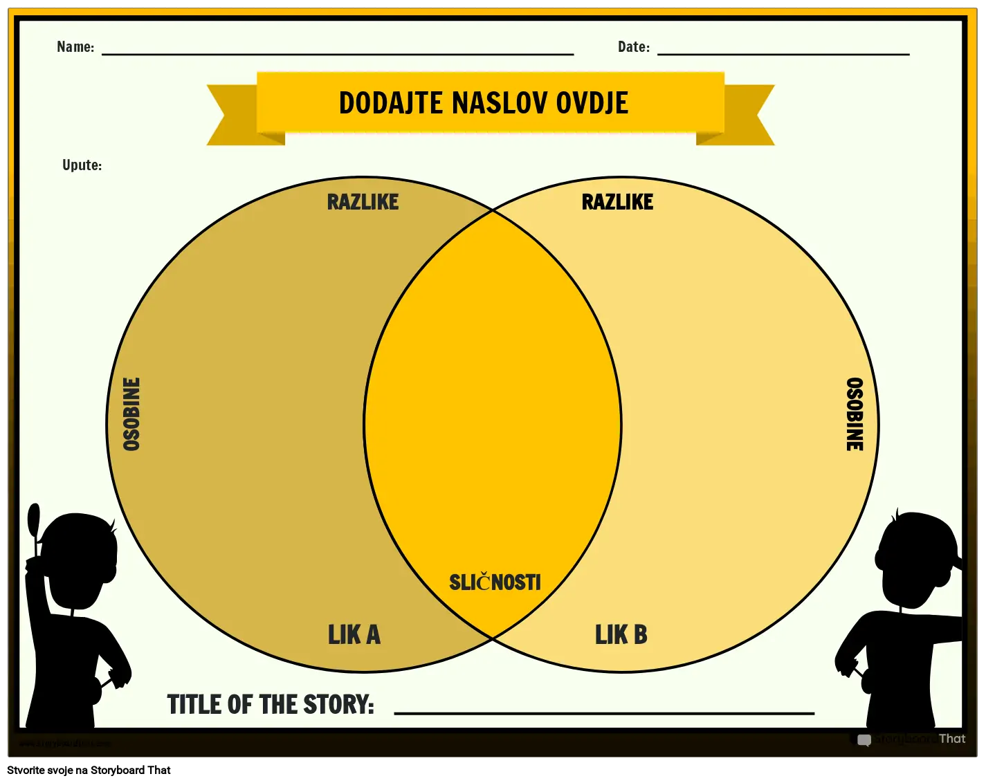 Radni List Za Usporedbu Karakternih Osobina Storyboard radni-list-za-usporedbu-karakternih-osobina-storyboard