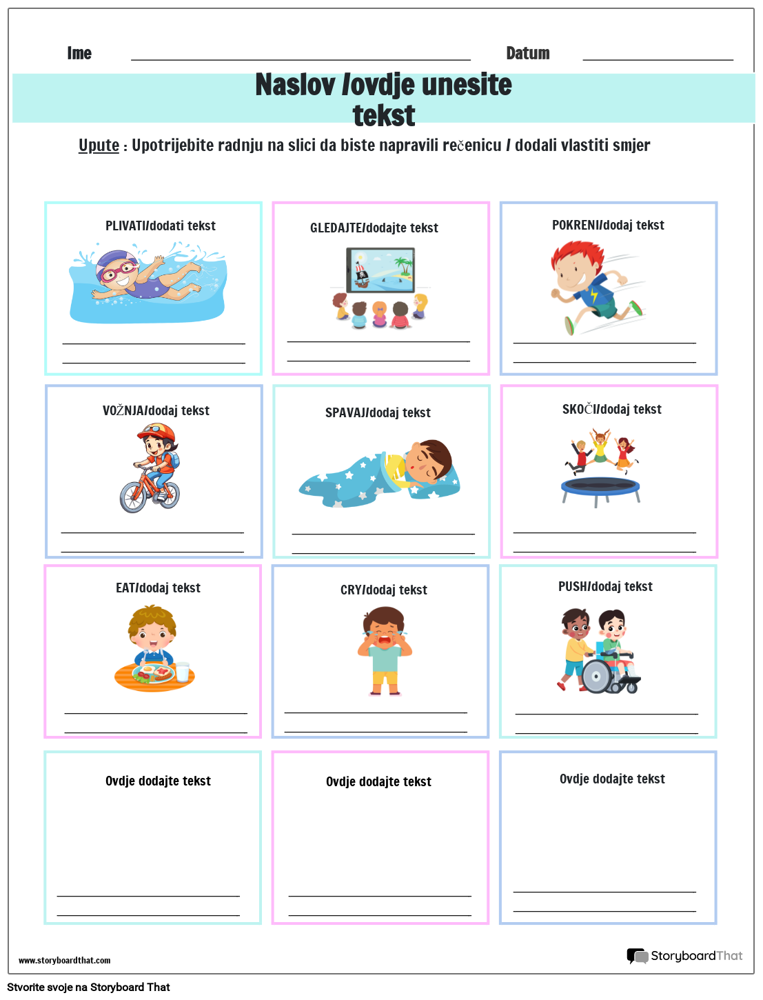 Rije U Re enici Rje nik Storyboard Par Hr examples