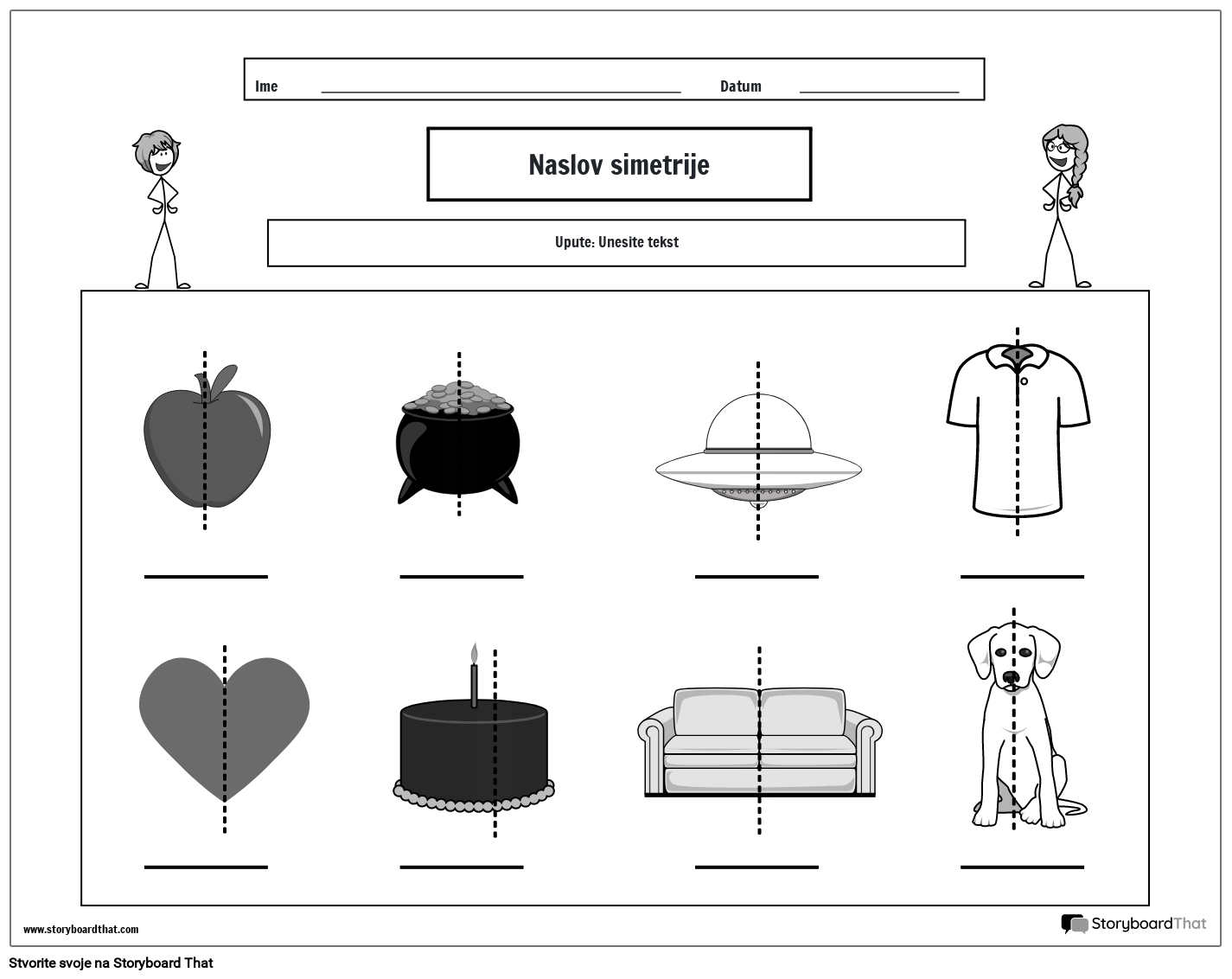 simetrija-radni-list-bw-storyboard-by-hr-examples