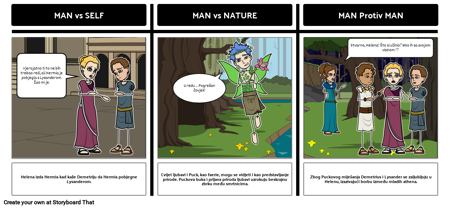 Snježan Noćni san Književni Sukob