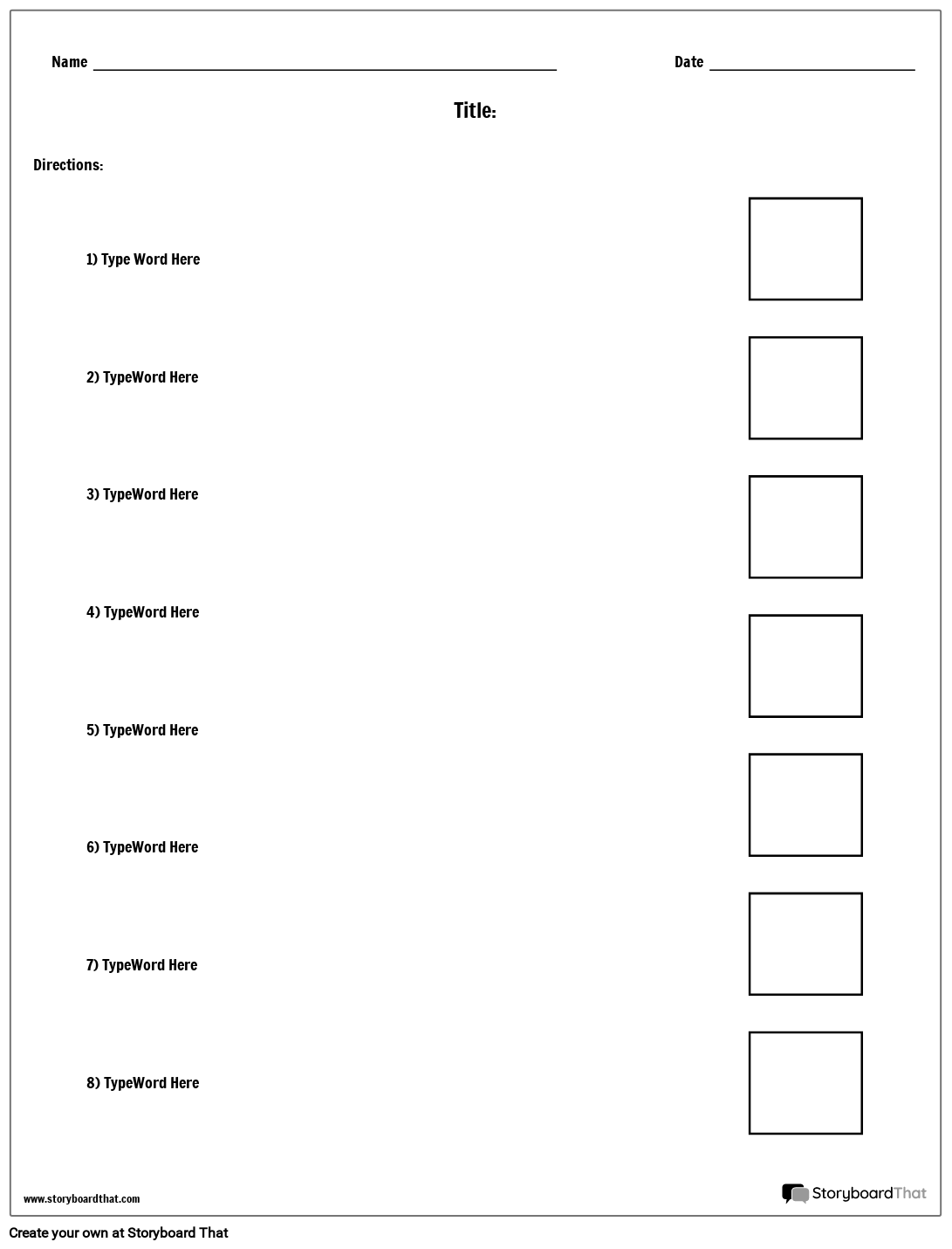 Spajanje Riječi i Slika Storyboard od Strane hrexamples