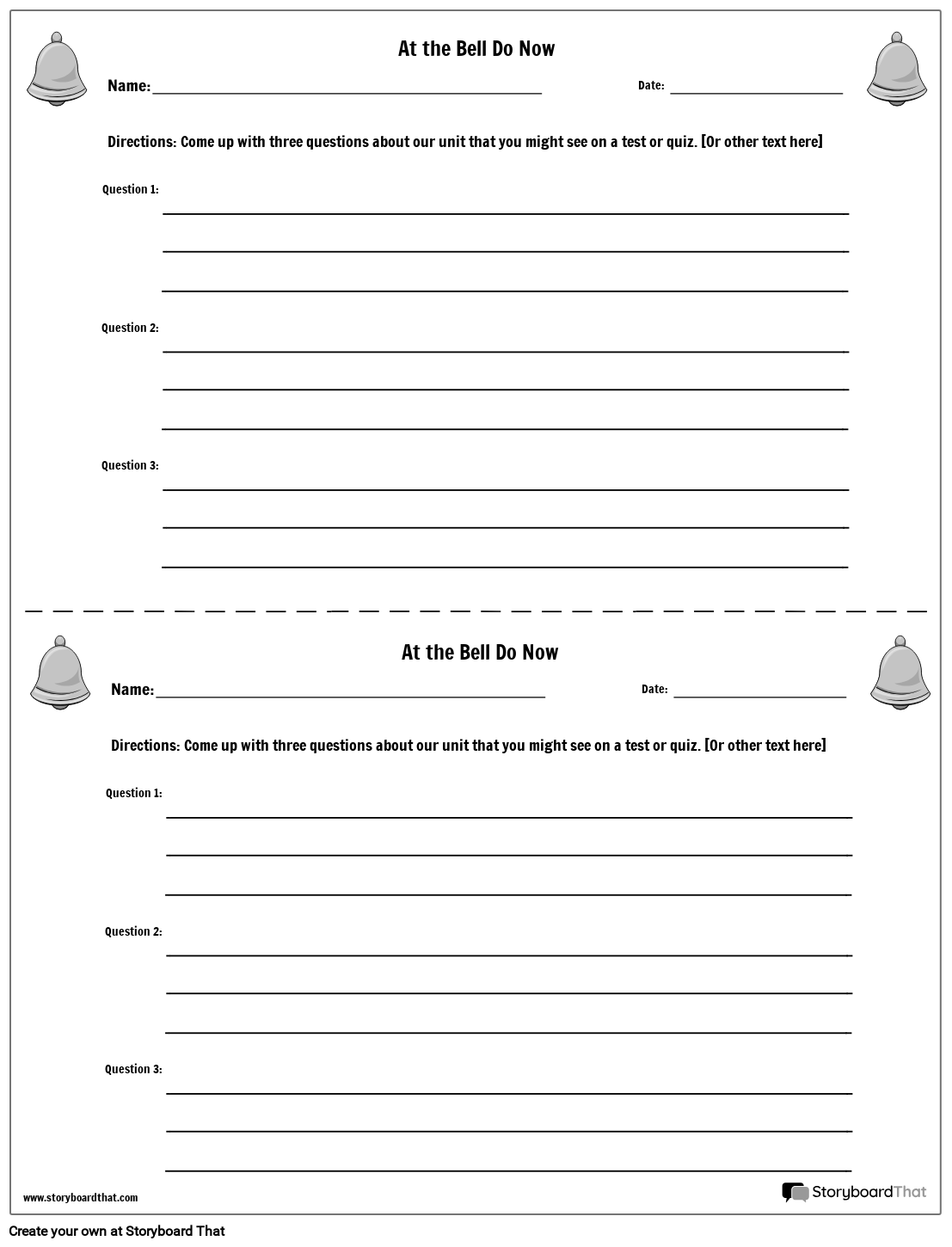 Bell Ringer Tesztkérdések Storyboard par hu-examples