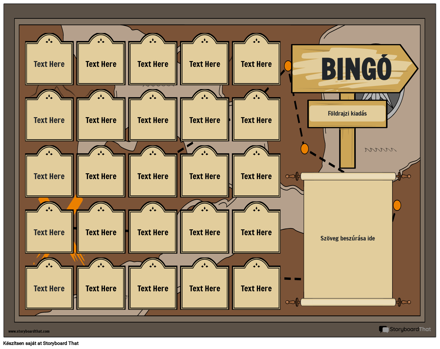 Bingo Game Geography Edition Storyboard por huexamples