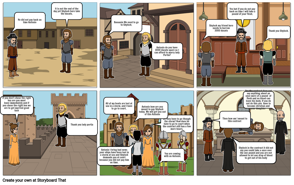 The merchant of venice Storyboard by hugh_browne