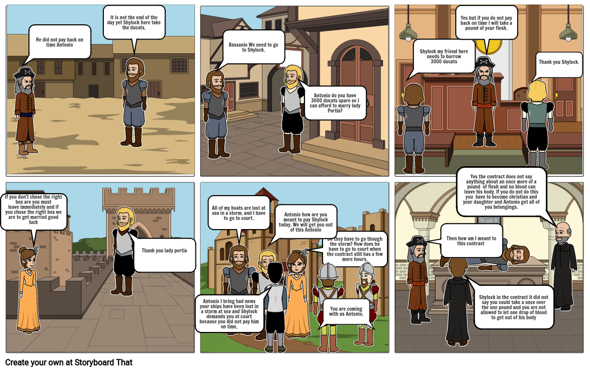 The merchant of Venice Storyboard por hugh_browne