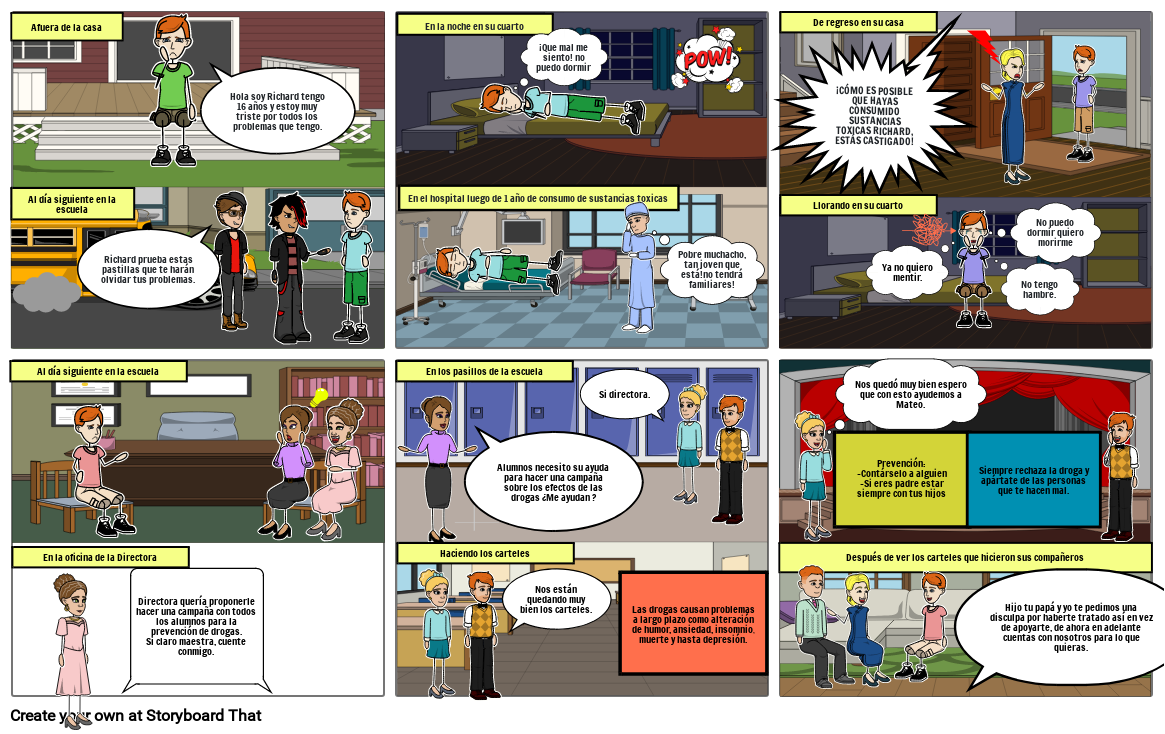 Prototipo De Consumo Sustancias Toxicas Storyboard